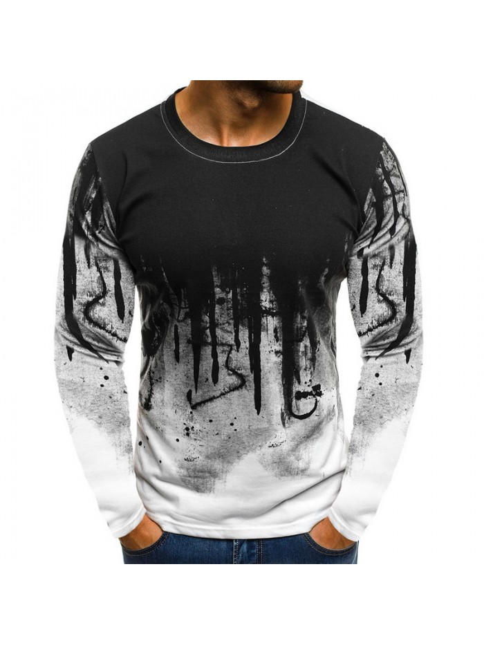 Tee Top Male Long Sleeve Fitness T shirts Men Printed Camouflage Male T-shirts