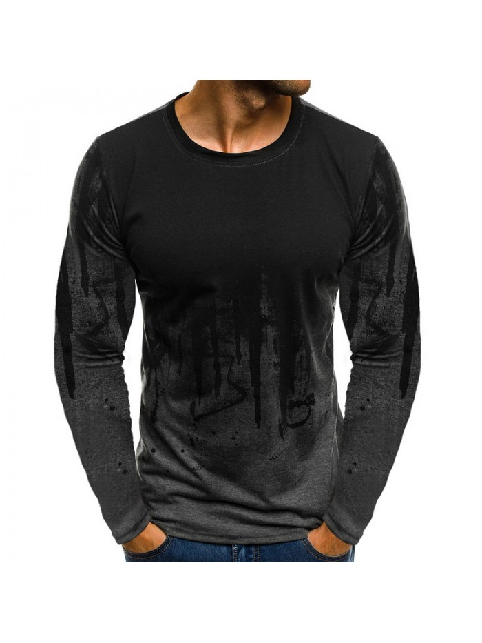 Tee Top Male Long Sleeve Fitness T shirts Men Printed Camouflage Male T-shirts