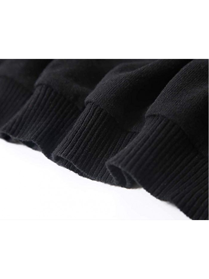 Mens Casual Basic Knitted Turtleneck Slim Fit Pullover Thermal Sweaters