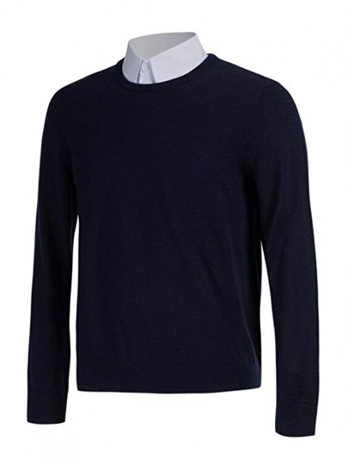 Men's 100% Wool Autumn Winter V-Neck Knitted Jumpe...