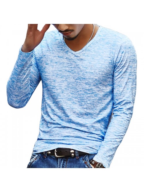 NEW Trendy Men T Shirt Casual Long Sleeve Slim Men...