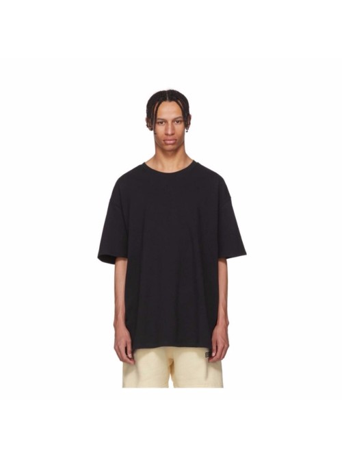 Double stranded double yarn fabric T-shirt fog bla...